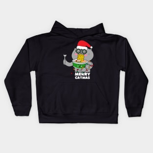 Merry Catmas Kids Hoodie